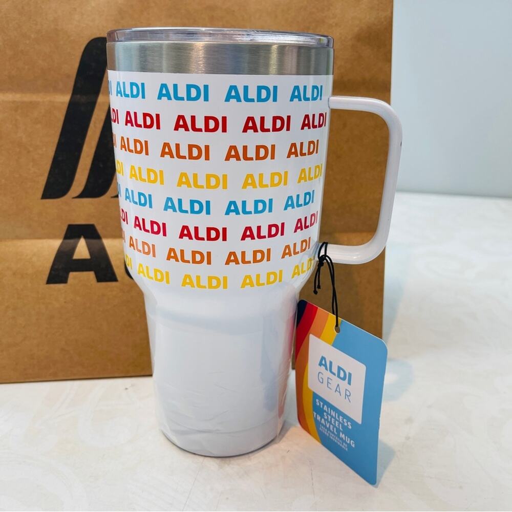 Aldi Stainless Steel Travel Mug 28.74 oz NEW WITH TAGS